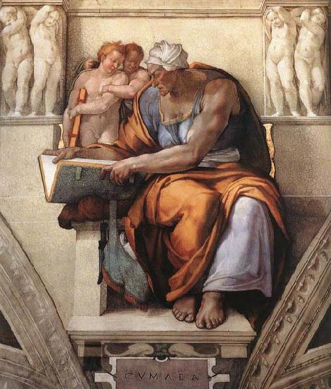 Michelangelo Buonarroti The Cumaean Sibyl France oil painting art